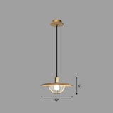 Contemporary Wooden Pendant Light With Cage Bottom - 1-Light Hanging Ceiling Fixture 1 / Wood