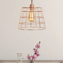 Copper Cone Iron Hanging Light Fixture – 1-Light Industrial Pendant Kit For Living Room