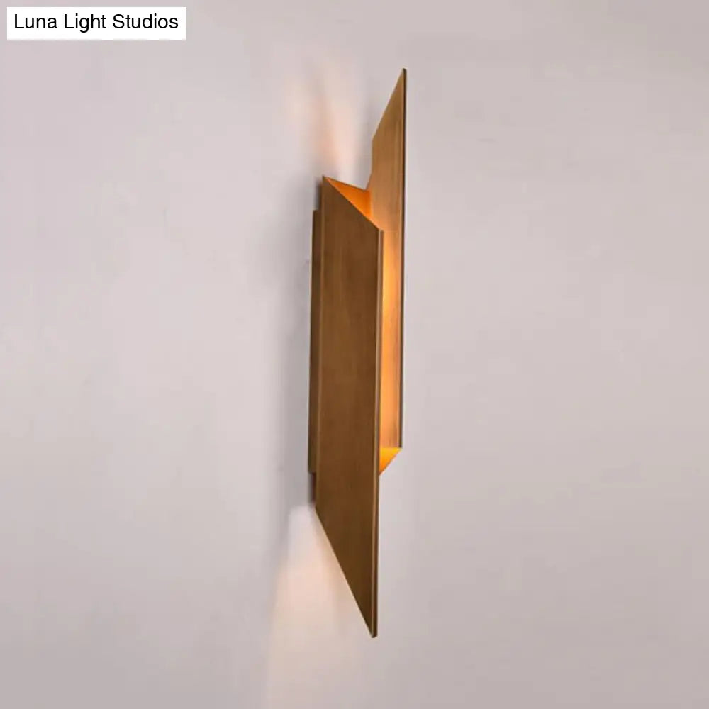 Copper Wall Mounted Bedside Lamp With Traditionary Metal Sconce Light & 2 Bulbs