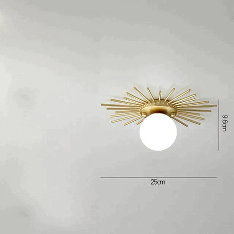 Corridor Lights Aisle Creative Nordic Minimalist Modern Balcony All Copper Crystal Ceiling Home Porc