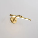 Country Bathroom Led Vanity Light - Pole Shaped Metal Wall Mount In Brass / 16