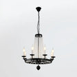 Country Black Candelabra Crystal Chandelier Pendant Light Kit For Living Room With Elegant Design 8