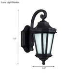 Country Black Finish Twisted Arm Sconce Lighting With Opal Glass - Wall Mount Lamp Fixture