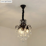 Country Crystal Pendant Chandelier For Dining Room Lighting