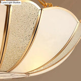 Country Style Room Living Copper Ceiling Lamp