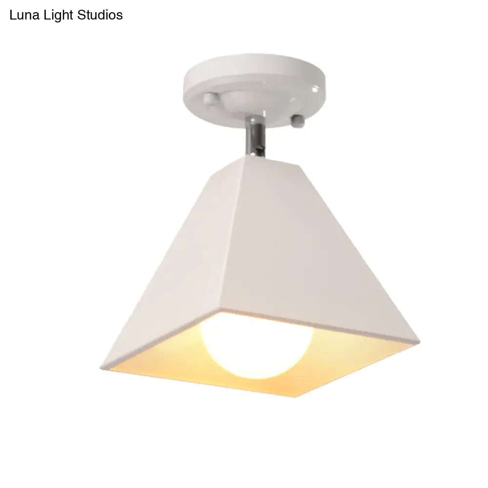 Craftsman Flush Mount Ceiling Light - Modern Metal Design For Office Or Clothing Store