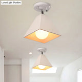 Craftsman Flush Mount Ceiling Light - Modern Metal Design For Office Or Clothing Store