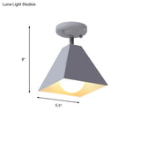 Craftsman Flush Mount Ceiling Light - Modern Metal Design For Office Or Clothing Store