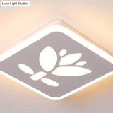 Creative Black And White Square Street Lamp Household Ceiling White-Warm Light