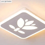 Creative Black And White Square Street Lamp Household Ceiling White-Tricolor Dimming