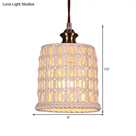 Creative Ceramic Suspension Light - Cafe Restaurant Hanging Basket Design