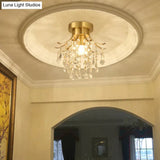 Creative European Crystal Road Lamp Copper Ceiling