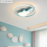 Creative Guitar Flush Mount Ceiling Light For Bedroom - 1 Metal Fixture