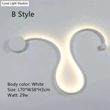 Creative Led Ceiling Lights For Living Room Bedroom Black/White Aluminum Lamp Body Indoor Lighting