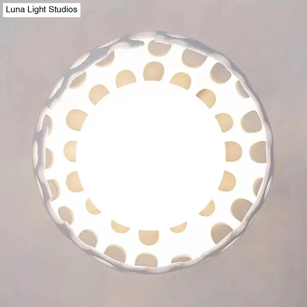 Creative White Baby Mushroom Ceiling Lamp For The Bedroom