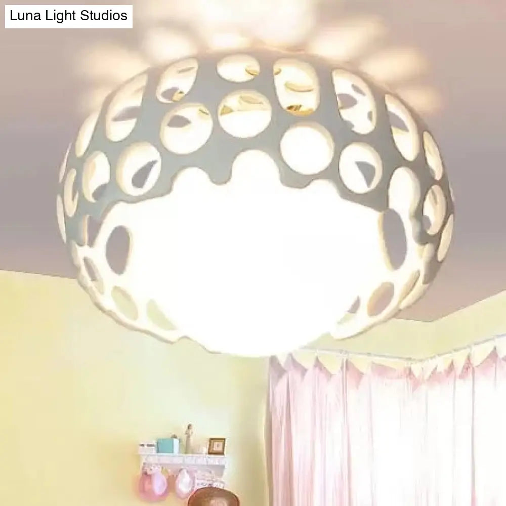 Creative White Baby Mushroom Ceiling Lamp For The Bedroom