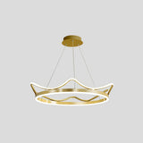 Crown Suspension Pendant Light For Kids Bedroom With Metallic Finish Gold / 20.5(53Cm)