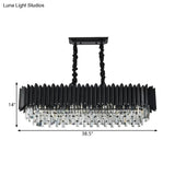 Crystal 6/8- Ceiling Suspension Chandelier Lamp Light In Black Pendant Lighting