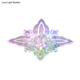 Crystal Blossom Led Ceiling Lamp With Modern Style And Clear Acrylic Petals - Ideal For Foyers