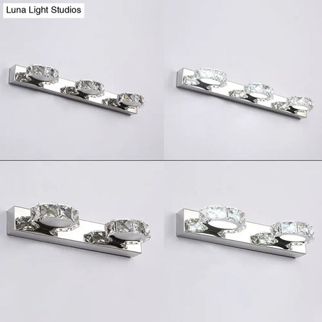 Crystal Circle Vanity Wall Light - Modern Minimalist Style For A Stylish Look