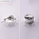 Crystal Clear Led Flush Mount Ceiling Light For Foyer - Blossom Simplicity