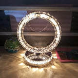 Crystal-Encrusted Led Night Lamp In Warm/White Light - Crescent/Circle/Heart Design Romantic And