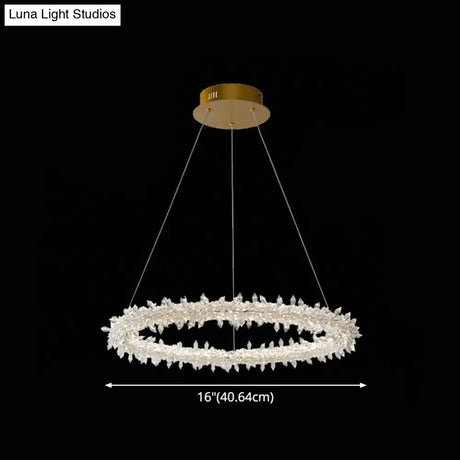 Crystal Flower Chandelier Light For Modern Living Rooms