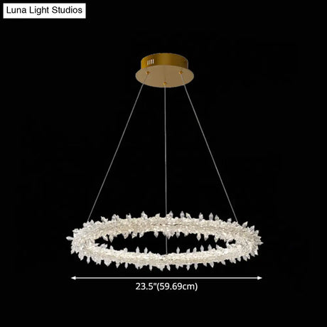 Crystal Flower Chandelier Light For Modern Living Rooms