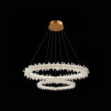 Crystal Flower Chandelier Light For Modern Living Rooms Clear / 16’ + 23.5’