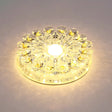 Crystal Led Flush Ceiling Light Fixture - Modern Entryway Clear / Warm Round