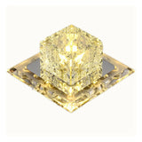 Crystal Led Flush Mount Entryway Light In Minimalist Square Design