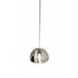 Crystal Led Staircase Pendant Light In Chrome - Stone Shape For Simplicity 1 /