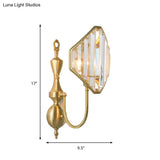 Crystal Prism Wall Mount With Gold Rhombus Shade - Modern Lighting