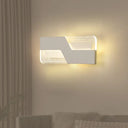Curved Nordic Led Metal Sconce Lamp: Black/White Wall Mount For Bedside In Warm/White Light White /