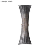 Curvy Clear Bubble Glass Wall Sconce With 2 Lights For Traditional Bedroom Lighting