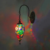 Cut Glass Teardrop Wall Sconce: Warm Traditional Lighting For Living Room Green