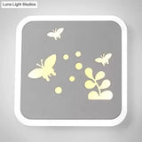 Cute Cartoon Slim Panel Wall Light For Kids Bedroom - Acrylic Sconce With Adorable Pattern