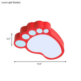 Cute Modern Led Baby Foot Ceiling Lamp For Kindergarten
