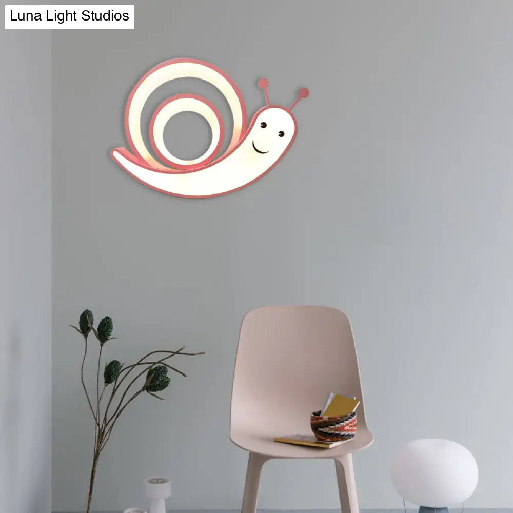 Cute Snail Led Ceiling Lamp - Perfect For Kindergarten Bedrooms!