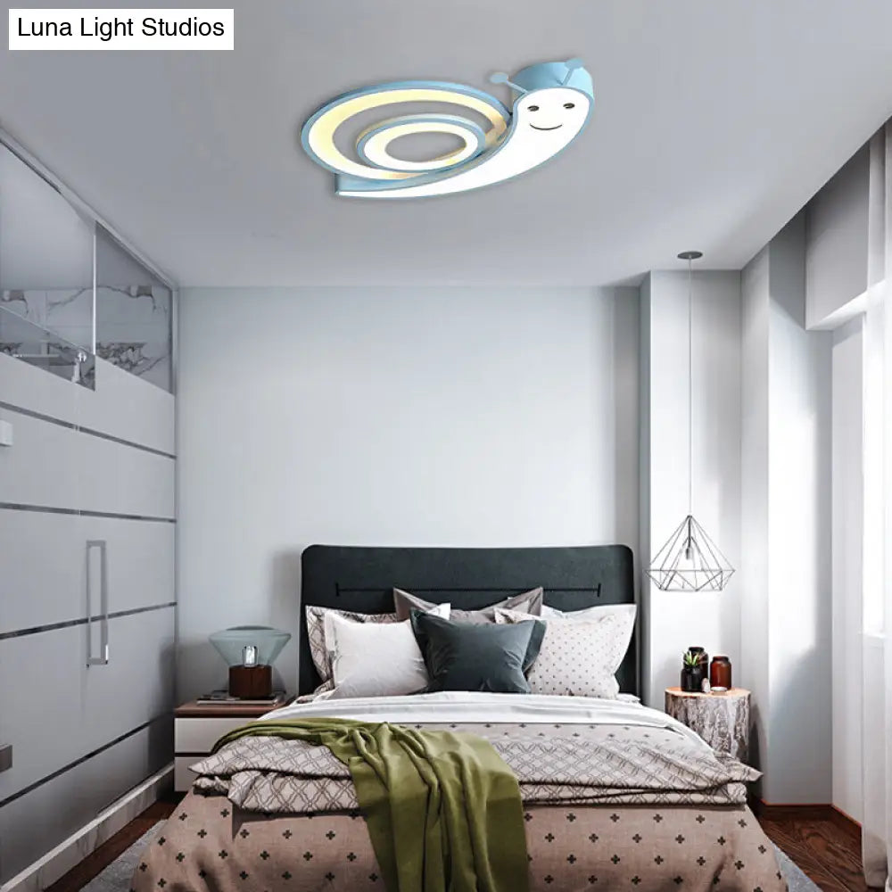 Cute Snail Led Ceiling Lamp - Perfect For Kindergarten Bedrooms!