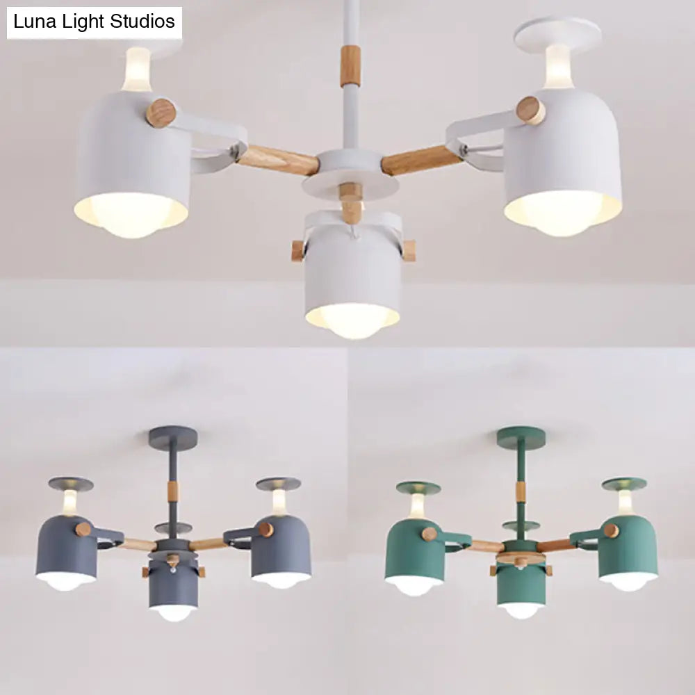 Cylinder Metal Pendant Lamp With Simple Style For Bedroom Lighting