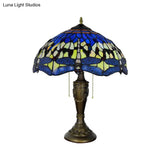 Daniela - Dragonfly Jeweled Table Lamp Mediterranean Inspired Nightstand Light