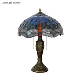 Daniela - Dragonfly Jeweled Table Lamp Mediterranean Inspired Nightstand Light