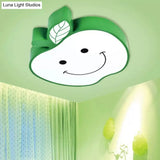 Darling Smiling Apple Ceiling Light For Child’s Bedroom - Acrylic Metal Flush Mount
