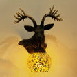 Deer Bowl Glass Sconce Wall Light Fixture - Tiffany Style 1-Bulb Multicolor Bar Beige/Red/White