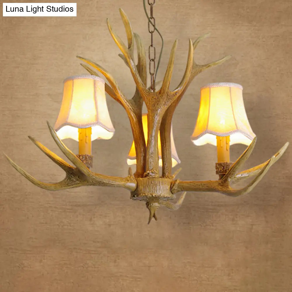 Deer Horn Chandelier Pendant Light For Classic Living Room Decor