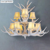 Deer Horn Chandelier Pendant Light For Classic Living Room Decor