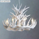 Deer Horn Chandelier Pendant Light For Classic Living Room Decor