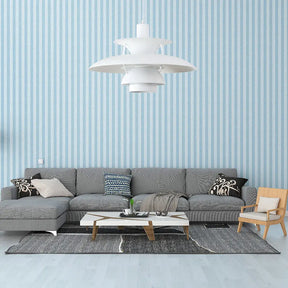 Designer Tiered Pendant Light With Metal Shade - Stylish Ceiling Hanging White / 12’
