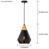 Diamond Drop Pendant Light For Modern Dining Rooms - Elegant 1-Light Ceiling Fixture